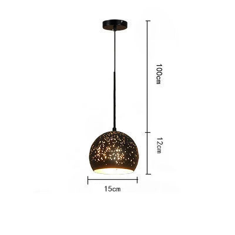 Skanto | Vintage Jern Pendellampe i Skandinavisk Retro Loftstil