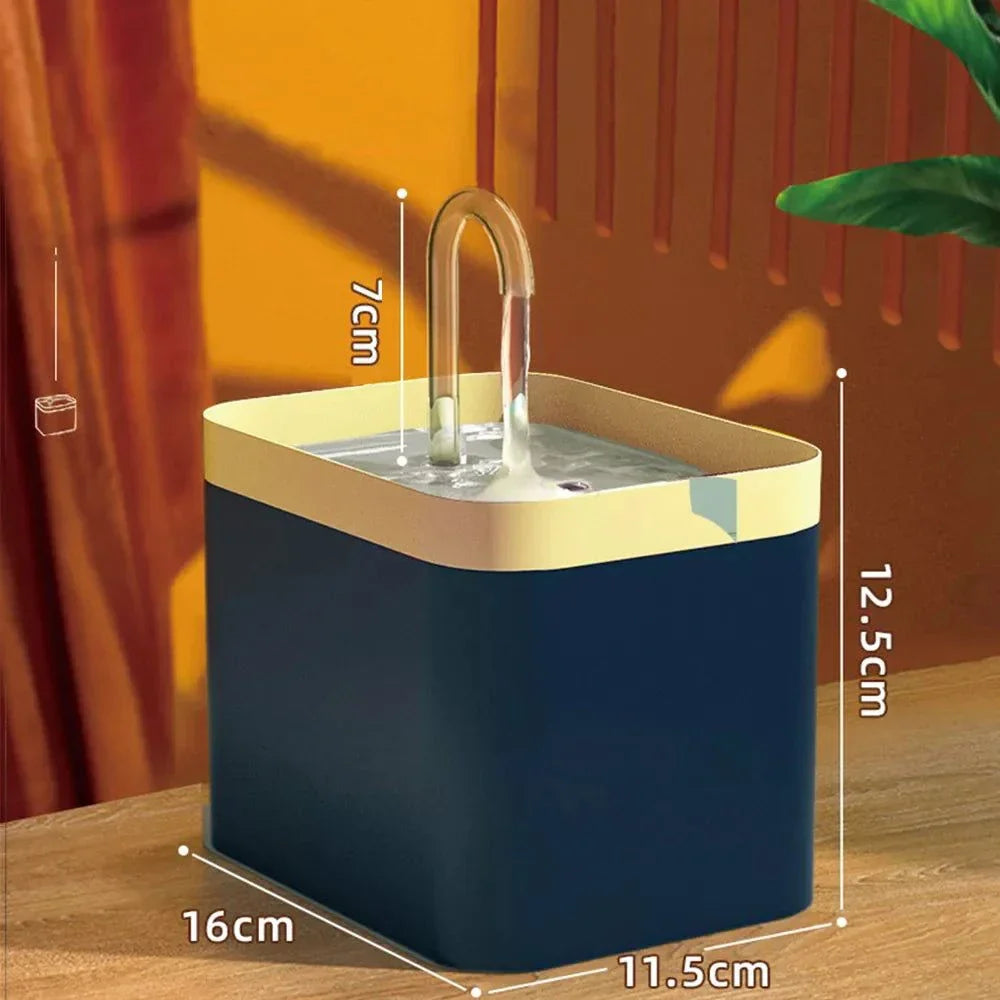 Ultra-stille kjæledyr vannfontene med smart filtrering - 1,5 l rustfritt stål
