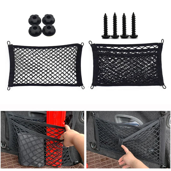 Skanto | Elastisk Mesh-Cargo-Nett-Biloppbevaringsorganisatorveske