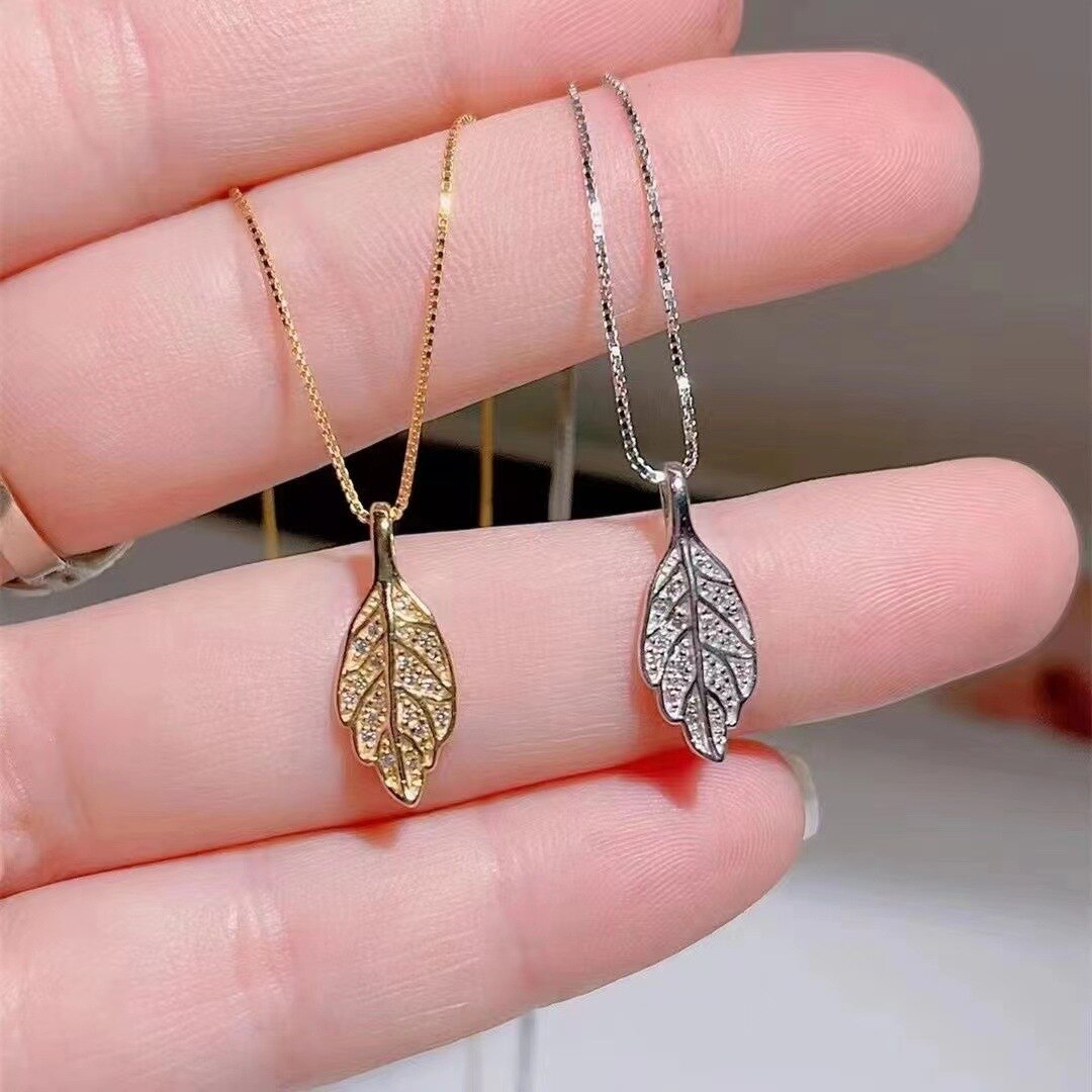 Skanto | Nature Sparkle Treblad Anheng Halskjede