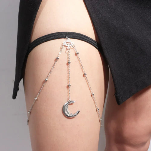 Skanto | Måne Charm Justerbar Elegant Rhinestone Smykker