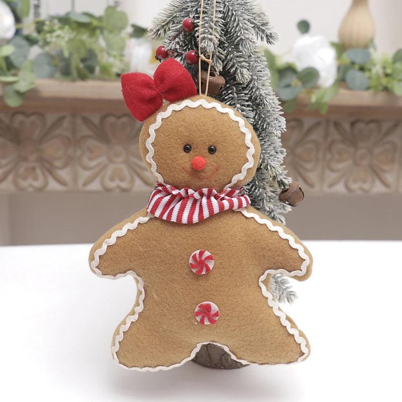 Skanto | Julepynt Plush Pepperkake Mønster Dørdekorasjon