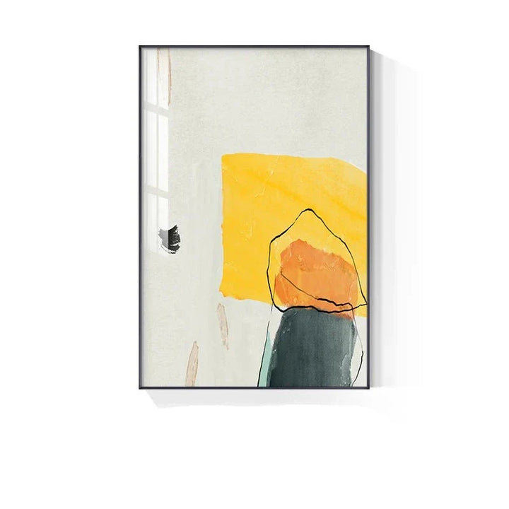 Fargerik Minimalistisk Abstrakt Veggkunst Fine Art Lerretsutskrifter Oransje Gult Svart Beige Bilder For Stue Spisestue Nordisk Hjemmedekor | Skanto