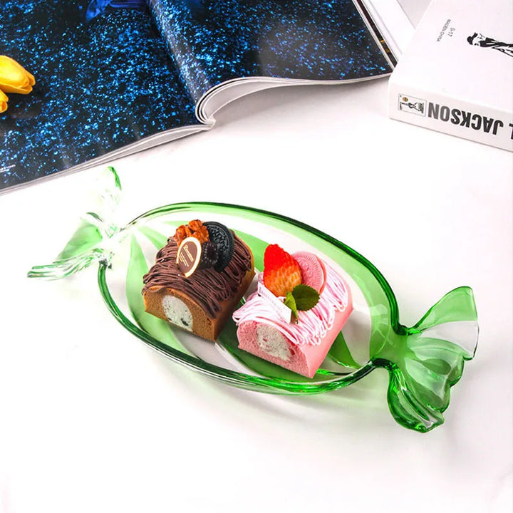 Godteri-formet Glass Snack Tallerken