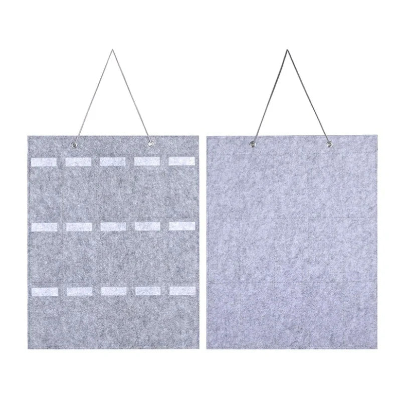 Skanto | GlasSpace Organizer | Veggmontert Brilleholder | Sammenleggbar Solbrilleoppbevaringspose | Plassbesparende & Støvtett | 42 × 38 cm