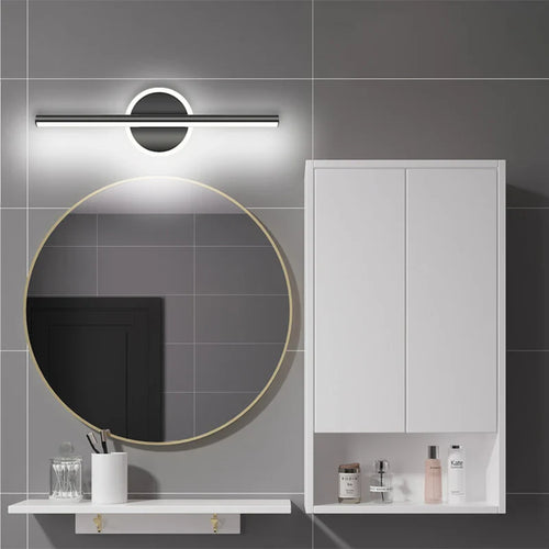Skanto | LED Vegglampe LineaLux | Svart & Gull | 40/60/80 cm | Varm, Kald & Tre-Farge Lys | Moderne Speil & Veggbelysning