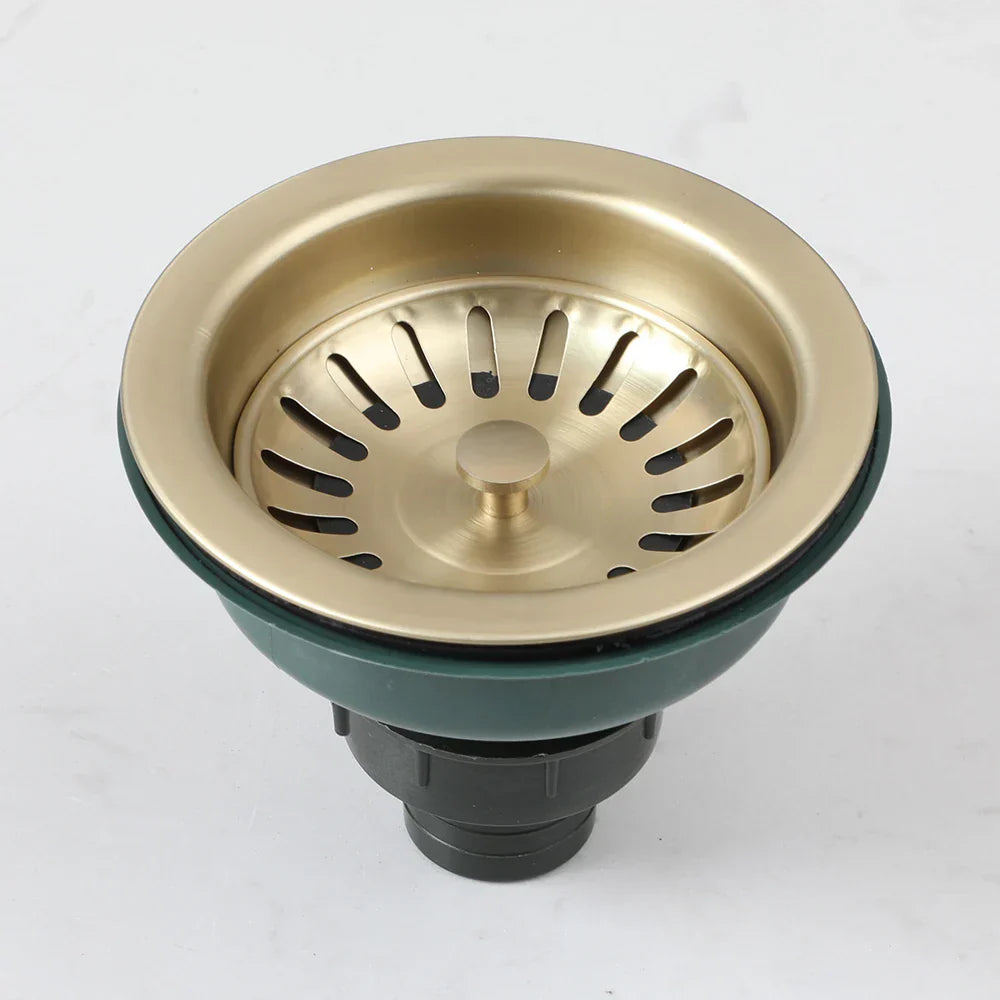 AquaGuard Rustfritt Stål Vaskestrainer med Luktfilter – Pop-Up Stopper & Anti-Blocking Kurv Skanto