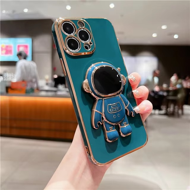 Skanto | Astronaut Kickstand Myk Etui for Ulike iPhone Modeller