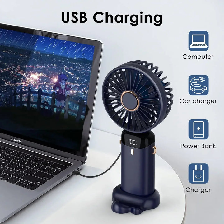 Elektrisk Vifte Bærbar Luftkondisjonering Mini Kjøler Oppladbare Nakke Vifter for Hjem Gratis Frakt Hånd Usb Kjøleblader | Skanto