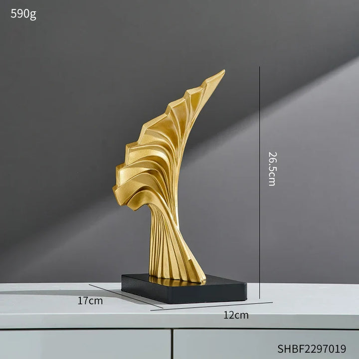 Skanto Decor Abstrakt Skulptur Har Kunst Gullstatue Stue Skanto Dekorasjon Kontor Skrivebords Tilbehør Håndverk Ornamenter