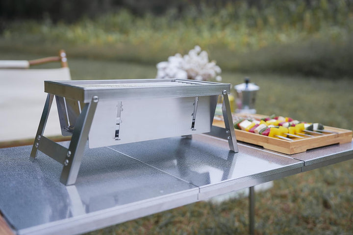 Skanto | Ultimate Camping Style Rustfritt Stål Sammenleggbar Grill