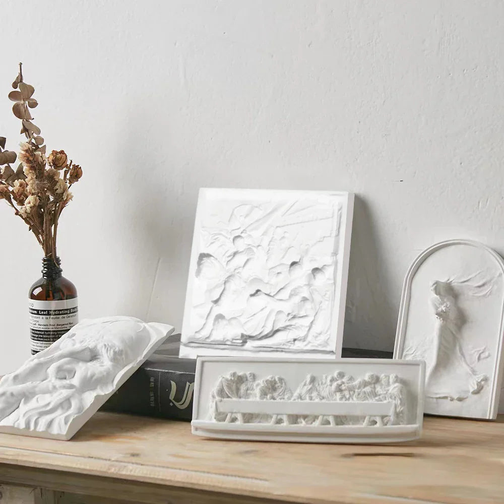 Skanto | Nordisk INS Stil Karakter Gips Statue DIY Malt Skisse Fotografi Rekvisitter Bord Dekorasjoner Hjem Kunst Gips Dekorasjon