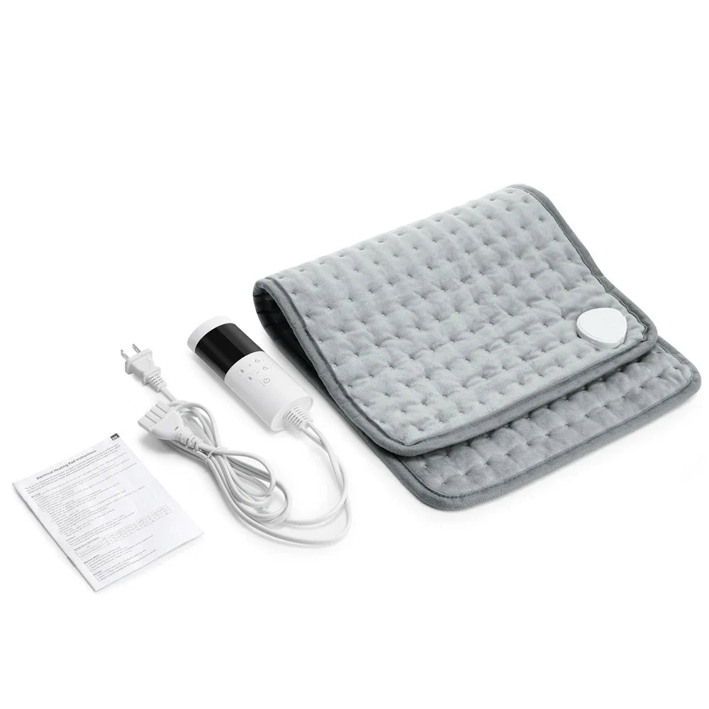 Skanto | ThermaEase Elektrisk Varmepute | 9 Temperaturnivåer & 4 Timer Moduser | 30×60 cm | Vaskbar & Rask Oppvarming | For Rygg, Mage & Ben