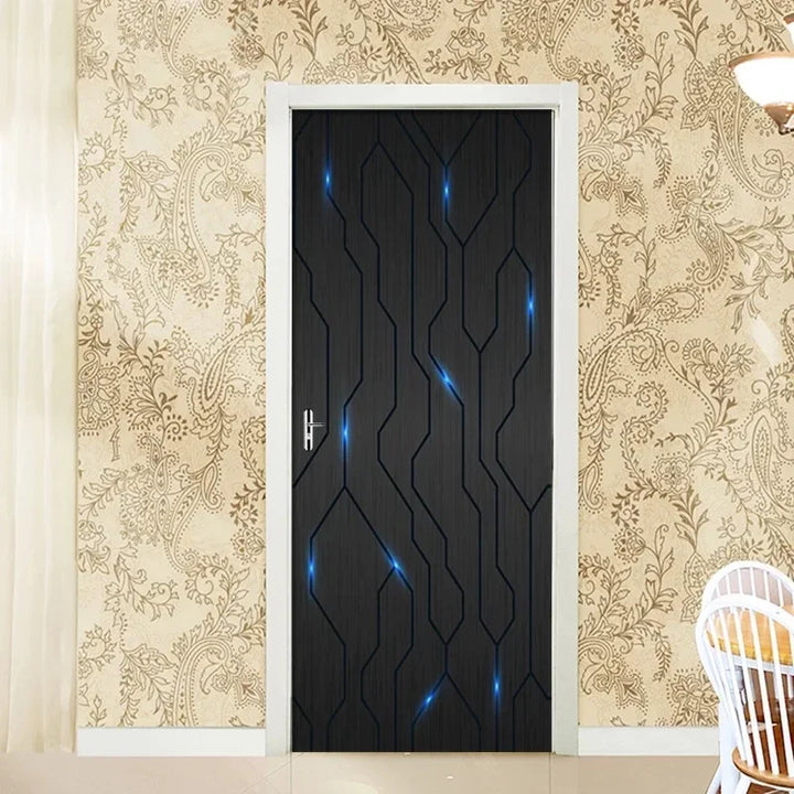 Moderne Abstrakt Perle Geometrisk Dørklistremerke Mural Avtakbar PVC Vinyl Peel N Stick Veggkunst Mural Klistremerke For Innendørs Dører Kreativ DIY Hjem Deko | Skanto