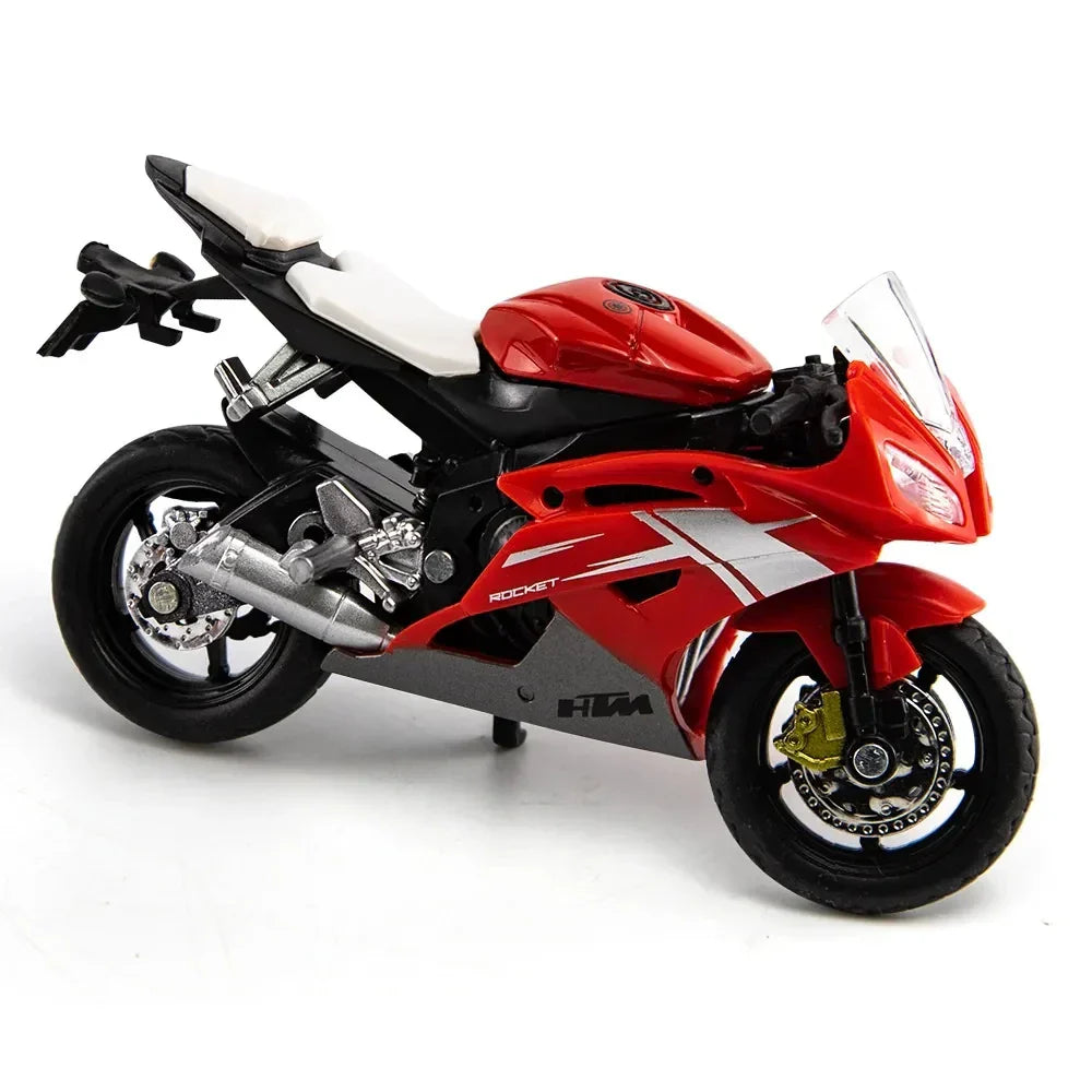 Skanto | 1:18 Skala Yamaha R6 Legering Rulle Sportbike Figurer Diecasts Barn Leke Motorsykkel Racing Modell Replika Samlergave for Gutter