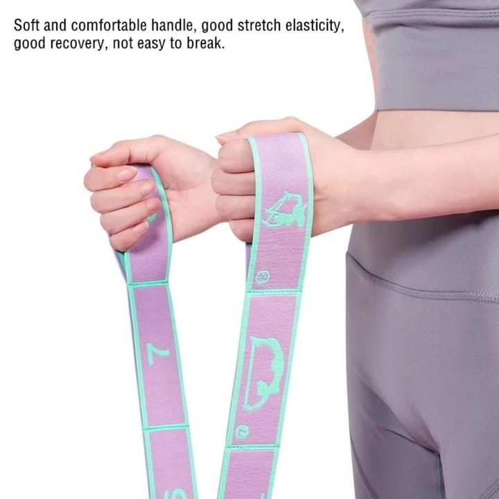 Skanto | Elastisk Yoga Tøyningsbelte for Fleksibilitet, Pilates, Dans og Hjemmetrening