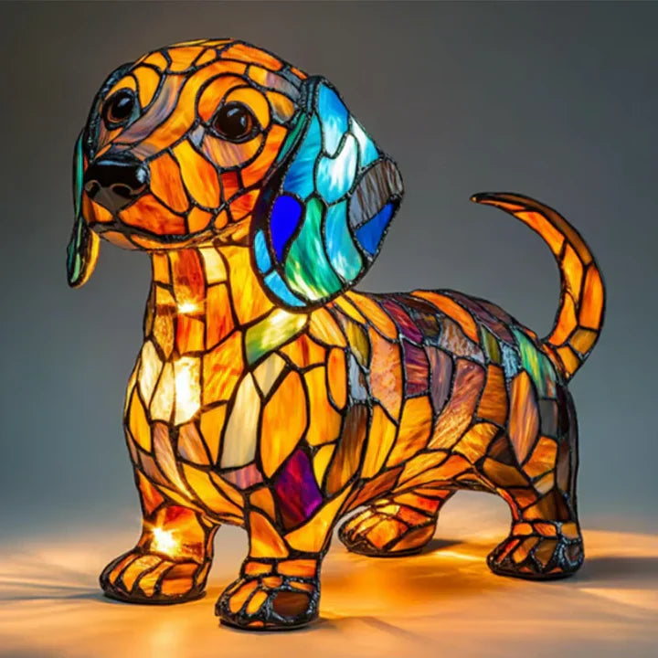 Skanto | Lumidog Håndlaget Lysende Hund Lampe – Ambient Belysning og Gave