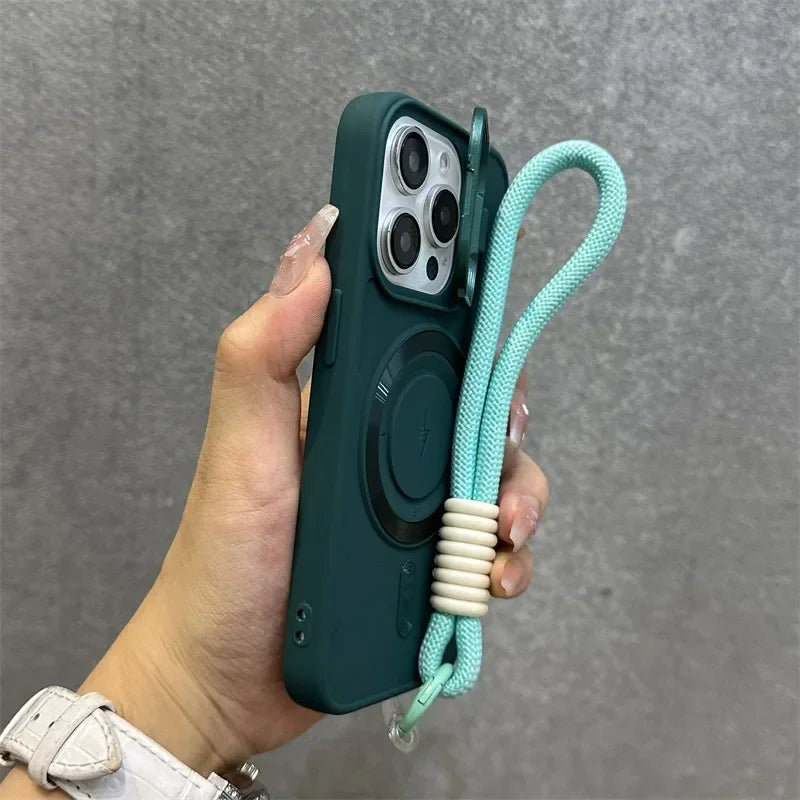 Skanto | Magnetisk myk håndleddsstøtte linse deksel iPhone etui