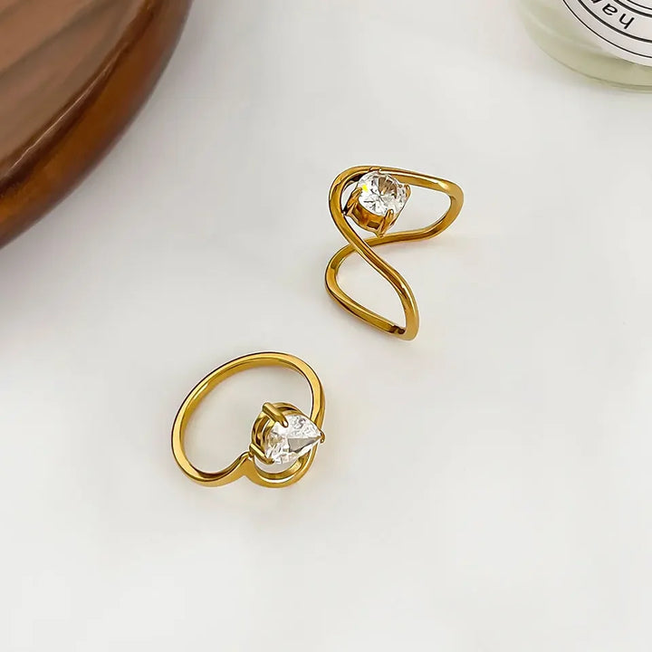 Skanto | 18k Uregelmessig Vri Diamant Ring