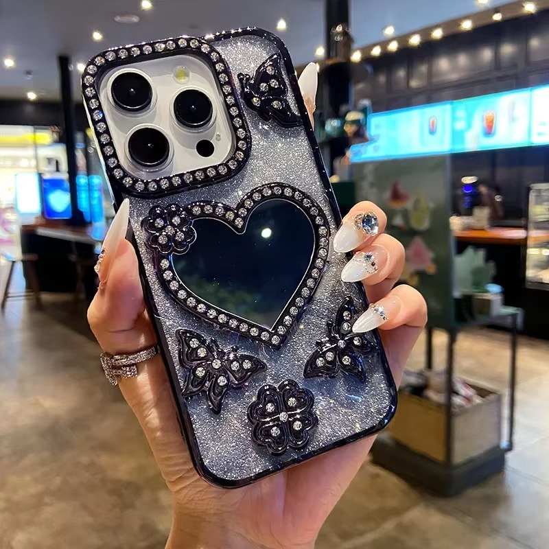 Skanto | Butterfly Glitter Diamond Speilcover for iPhone