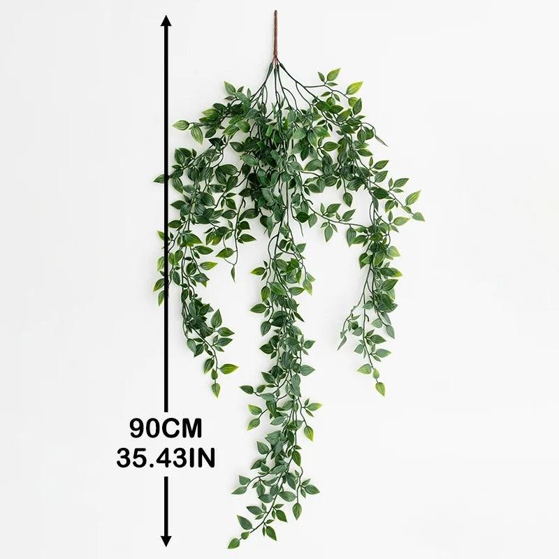 Skanto | VerduraLine Kunstig Plante Henge | Eviggrønn & Vedlikeholdsfri | 90 cm Dekorasjon | Friskt Naturlig Design