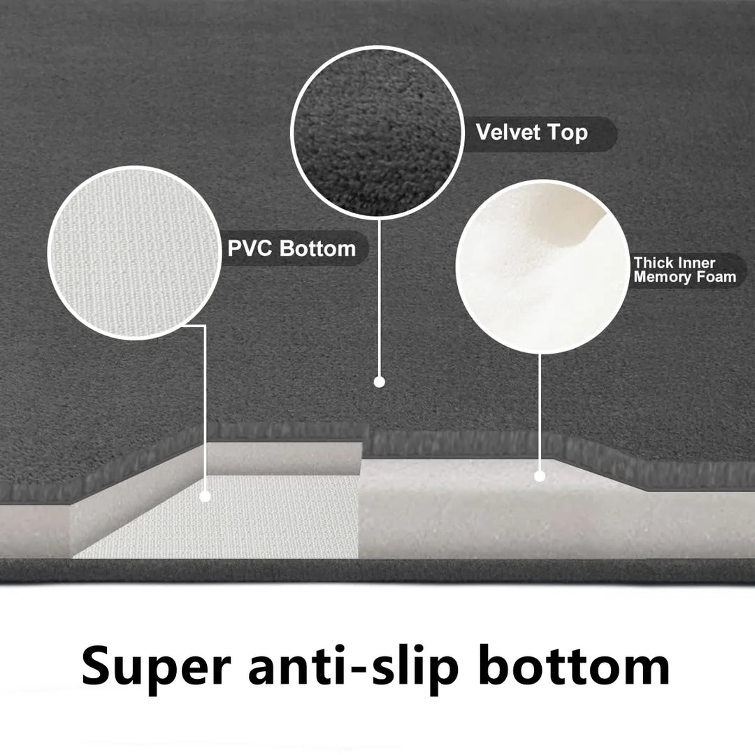 Ultra Absorberende Nordisk Badmatte Dusjrom Gulvmatte Super Anti-Sklisikker Polstret Myk Fløyels Dusjmatte For Vaskerom | Skanto