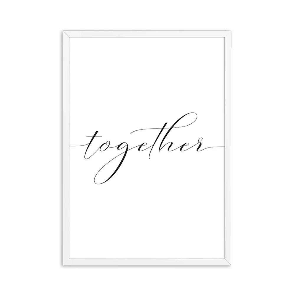 Lovers Quote Wall Art Svart Hvit Minimalistisk Typografiske Plakater Fine Art Lerret Utskrifter Bilde For Soverom Stue Kunst Dekor | Skanto