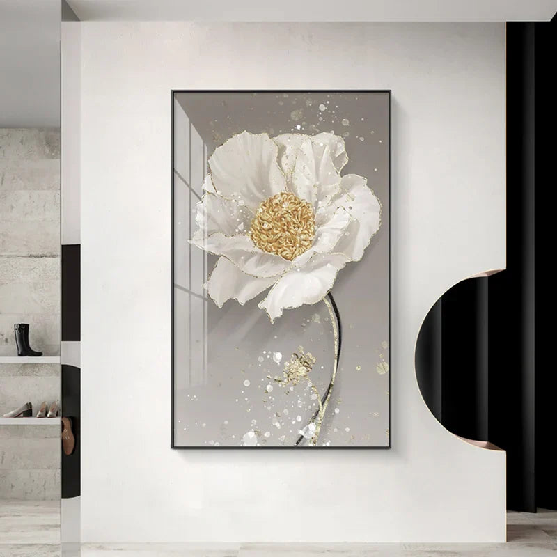 Moderne Abstrakt Maleri Splash Blomster Veggkunst Fine Art Lerret Utskrifter Plakater Elegant Botanisk Bilder For Stue Dekor | Skanto