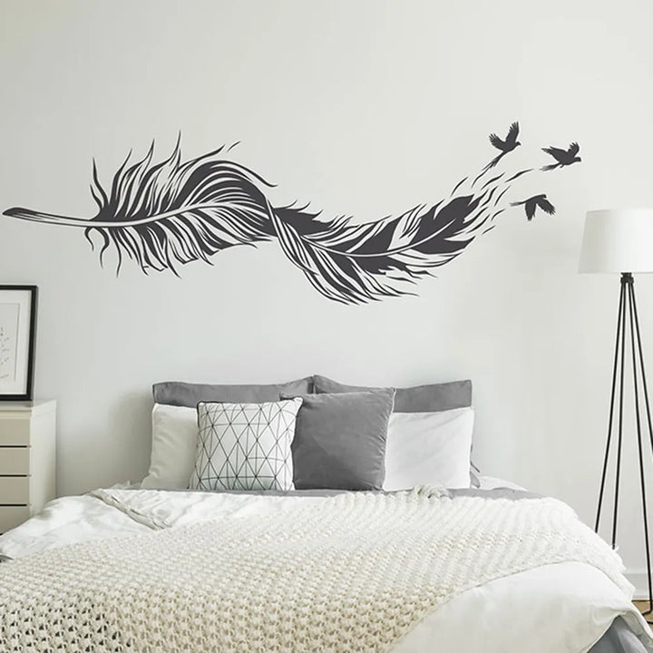 Birds Of A Feather Vinyl Veggklistremerke For Soverom Stue Fjernbar Peel & Stick Veggdekal For Kreativ DIY Hjemmedekor | Skanto
