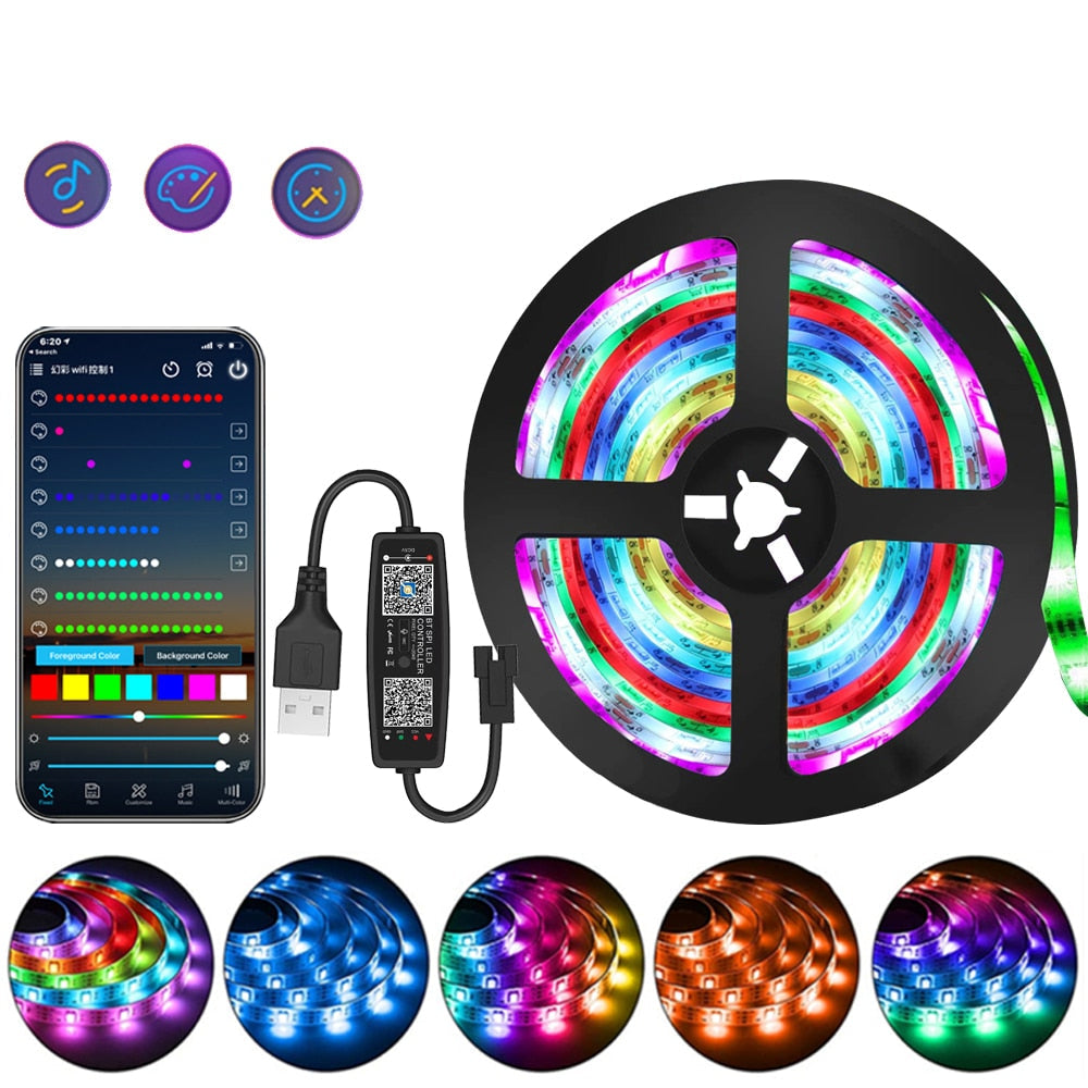 Skanto | 1M-20M RGB LED Lysstripe 5V LED