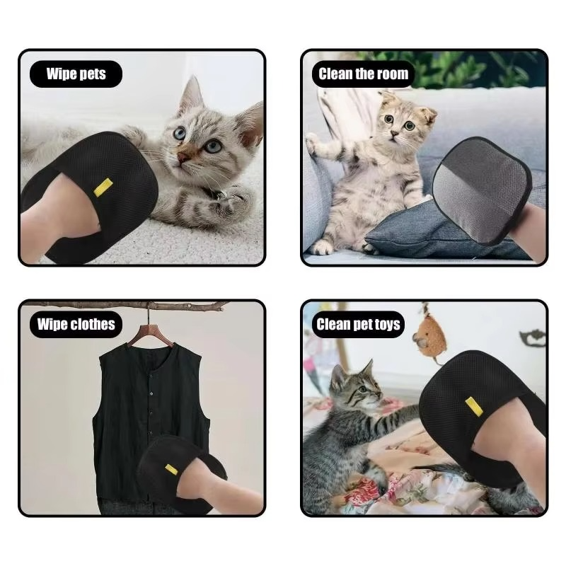 Skanto | Katt og hund hårfjerning hansker, elektrostatisk pelsfjerner for tepper, sofaer og polstring