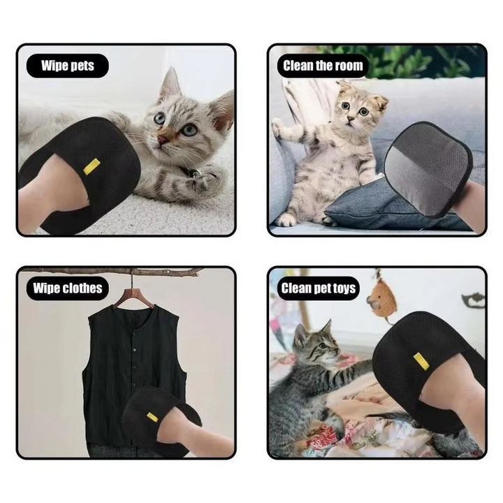 Skanto | Katt og hund hårfjerning hansker, elektrostatisk pelsfjerner for tepper, sofaer og polstring