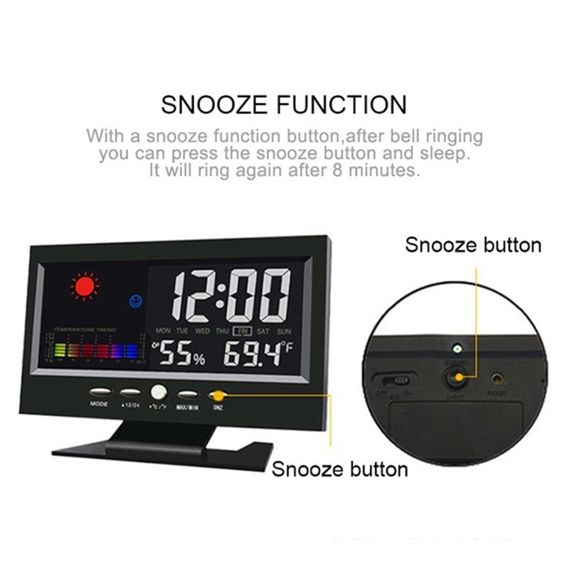 Skanto | Alarm Pro LCD Værstasjon Klokke