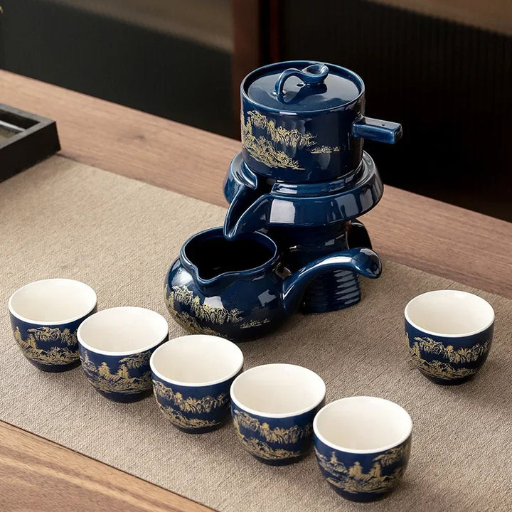 Skanto | Royal Golden Porcelain Dragon Flow Teasett