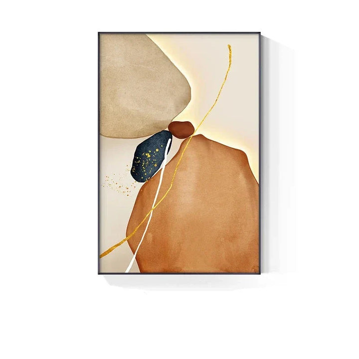 Moderne Abstrakt Nordisk Zen Stein Veggkunst Fine Art Lerret Utskrifter Nøytrale Toner Geomorfisk Design Bilder For Moderne Interiør | Skanto