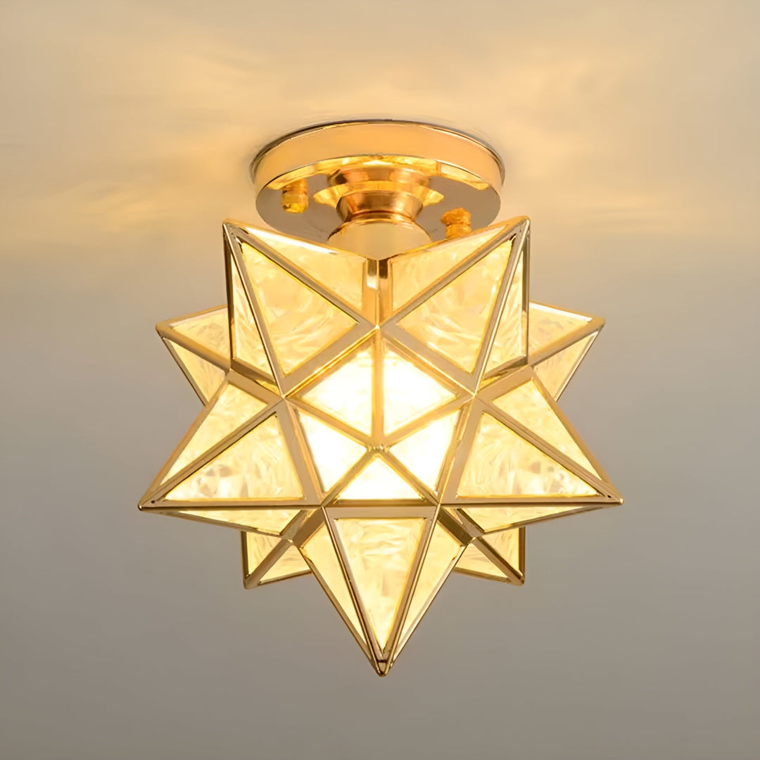 HaloStar Light - Elegant LED Taklampe med Stjerner | Skanto