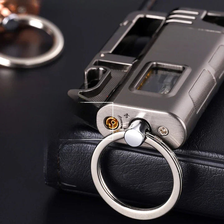 Moderne Vindresistente Metall Flaskeåpner Nøkkelring Lighter | Skanto