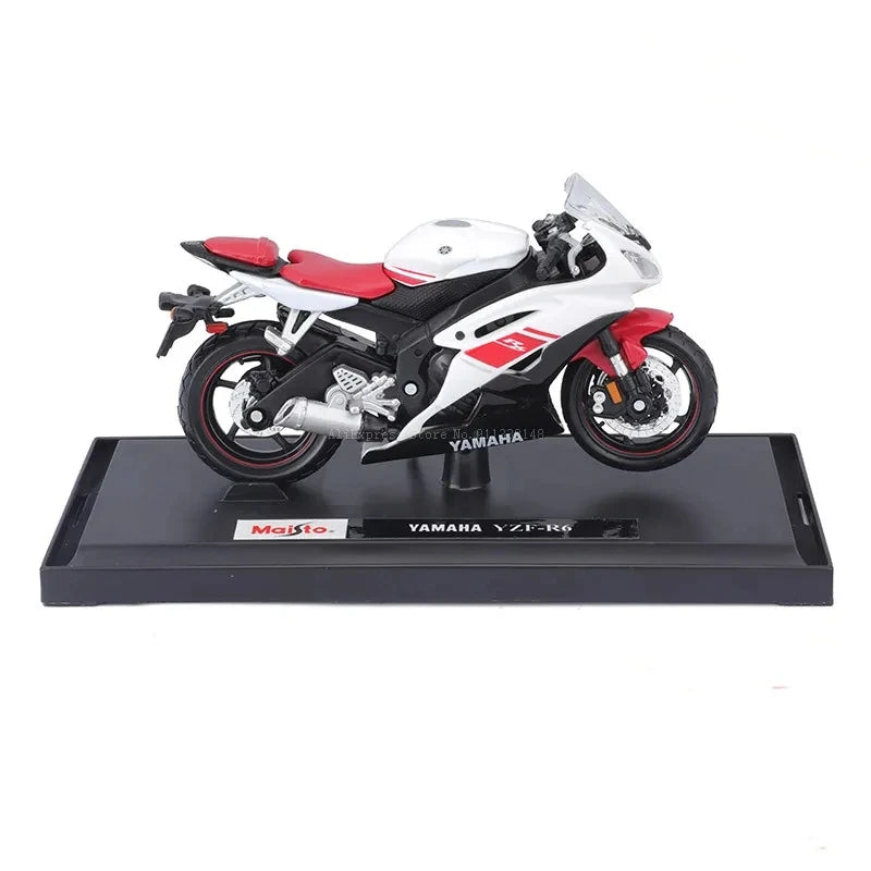 Skanto | 1:18 Skala Yamaha R6 Legering Rulle Sportbike Figurer Diecasts Barn Leke Motorsykkel Racing Modell Replika Samlergave for Gutter