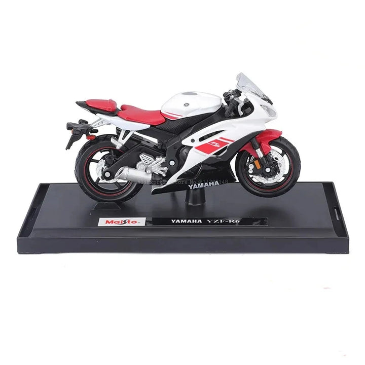 Skanto | 1:18 Skala Yamaha R6 Legering Rulle Sportbike Figurer Diecasts Barn Leke Motorsykkel Racing Modell Replika Samlergave for Gutter