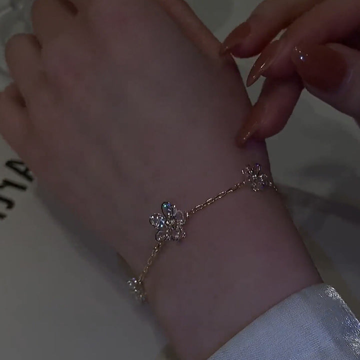 Skanto | Floral Blossom Zircon Armbånd