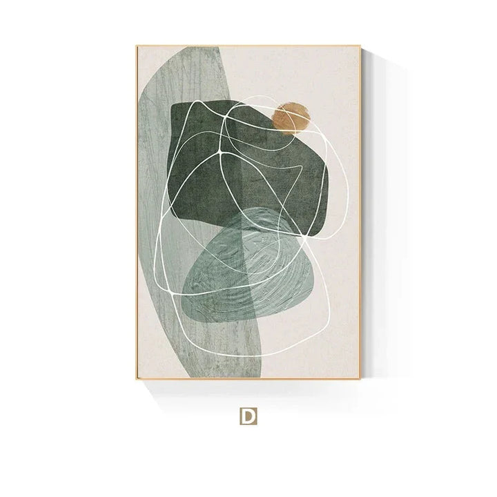 Skandinavisk Abstrakt Form Linje & Form Veggkunst Fine Art Lerretsutskrifter Nøytral Fargepalett Bilder For Moderne Stueinnredning | Skanto