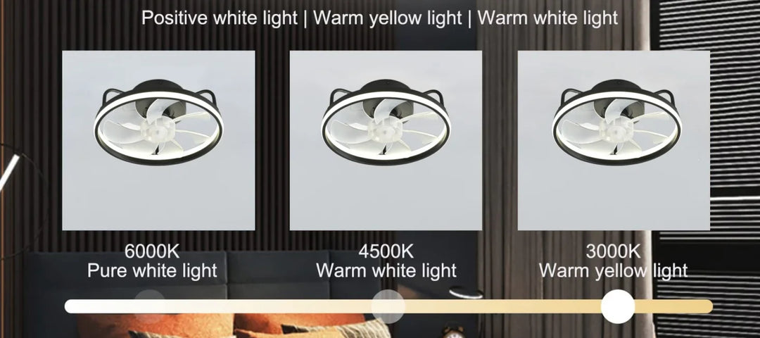 Moderne LED Taklampe Vifte med DC-motor - 6 Hastigheter, Timer, Lav Etasje Loftsvifte, Fjernkontroll Dekorativ Lys | Skanto