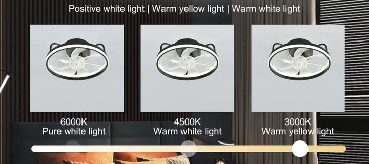 Moderne LED Taklampe Vifte med DC-motor - 6 Hastigheter, Timer, Lav Etasje Loftsvifte, Fjernkontroll Dekorativ Lys | Skanto