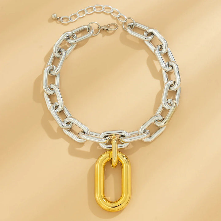Skanto | Chunky To Tone Paperclip Bold Halskjede