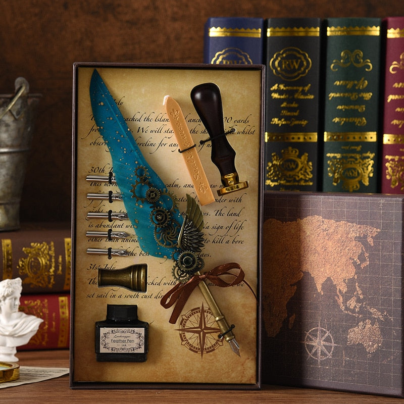 Skanto | Phoenix Feather Mechanisk Kalligrafi Penn Sett