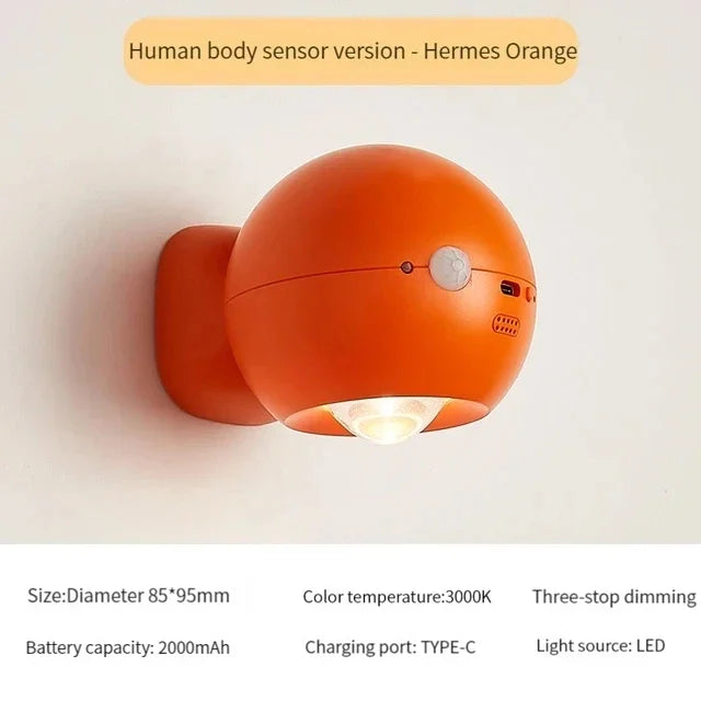 Roterende Mini Magnetisk Oppladbar Vegglampe | Skanto