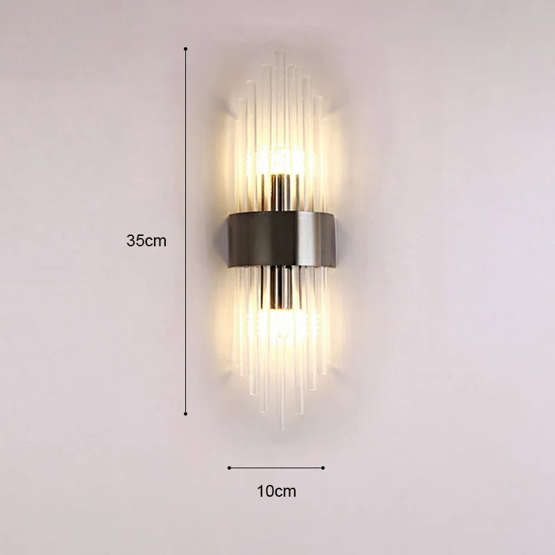 Skanto | GoldenLuxe Elegant LED Vegglampe | Luksuriøs Design i Gull | Stilig Veggbelysning