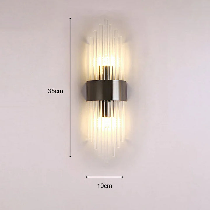 Skanto | GoldenLuxe Elegant LED Vegglampe | Luksuriøs Design i Gull | Stilig Veggbelysning