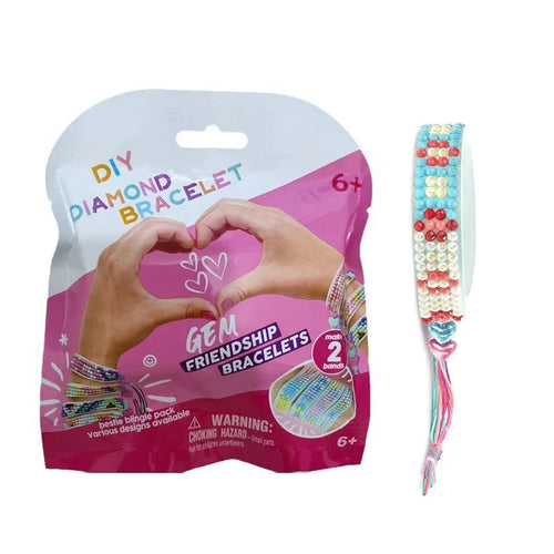 Justerbar DIY diamantmaleriarmbånd for barn og voksne - Kreativ smykker håndverk med broderikunster