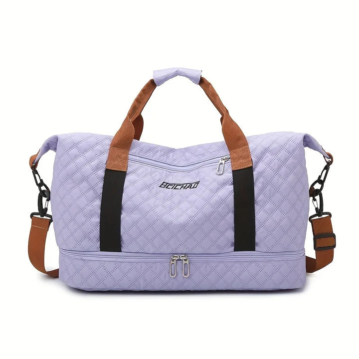 Skanto | Travessia Reiseduffel med Skofor<|vq_635|>Compartment | Stor Kapasitet & Argyle Design | Nylon Weekendbag for Sport, Korte Turer & Hverdagsbruk